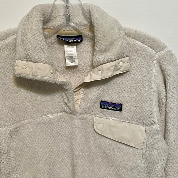 Patagonia Re Tool Snap -T Pullover Jacket Cream Polortec Thermal Pro Fleece XS - Picture 12 of 14